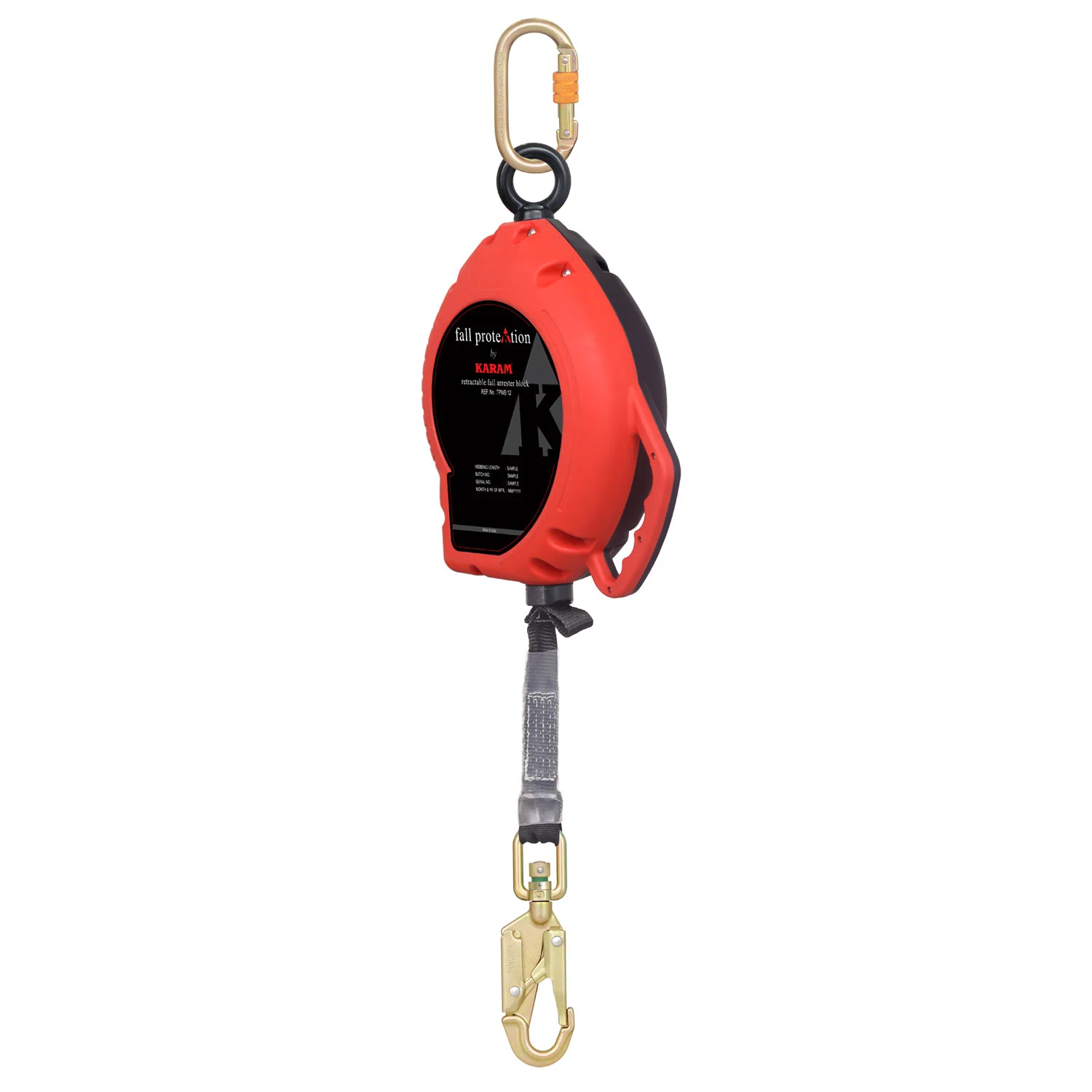 Retractable Block With 25mm Wide Webbing Lanyard - TPWB 10- 12