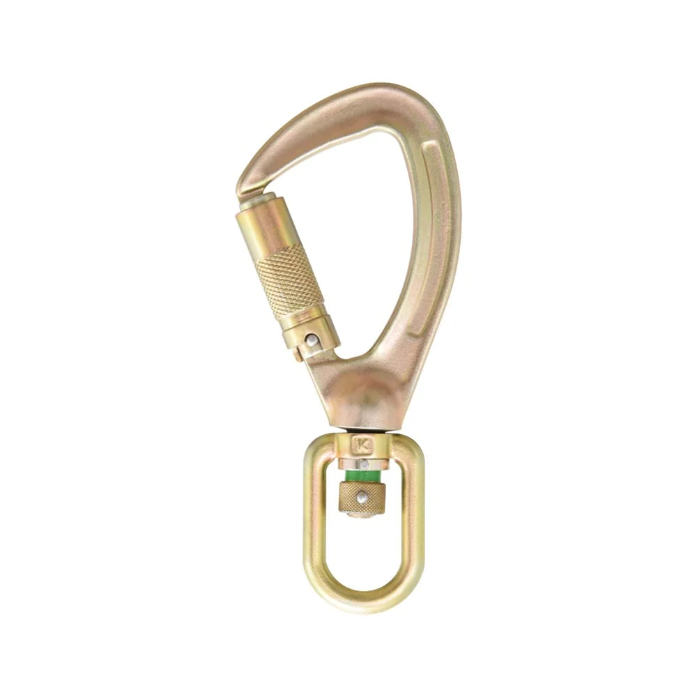 Steel Swivel Triple Action Locking Bulb type Snap Hook with Load Indicator