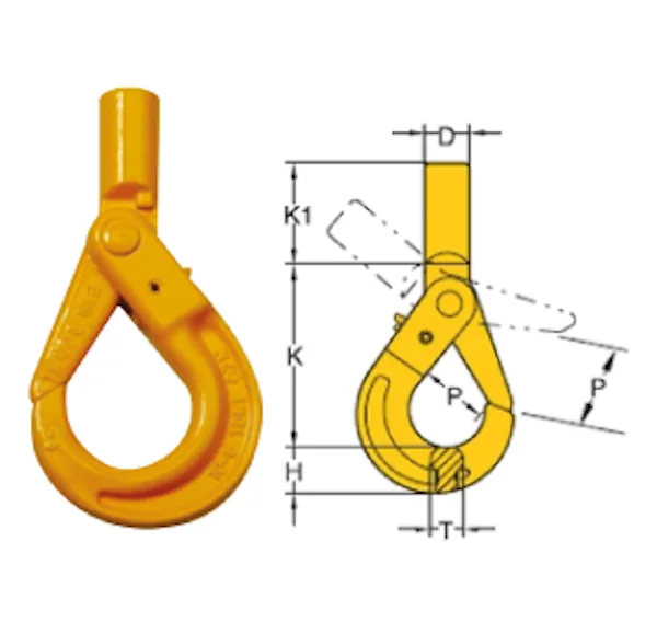 YOKE® Grade 8 Shank Self Locking Hook