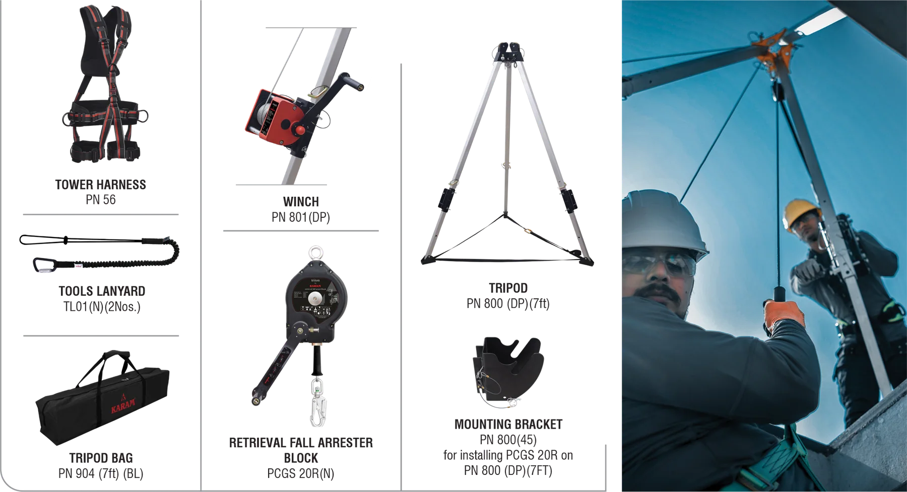 Confined Space Entry Kit with Tripod